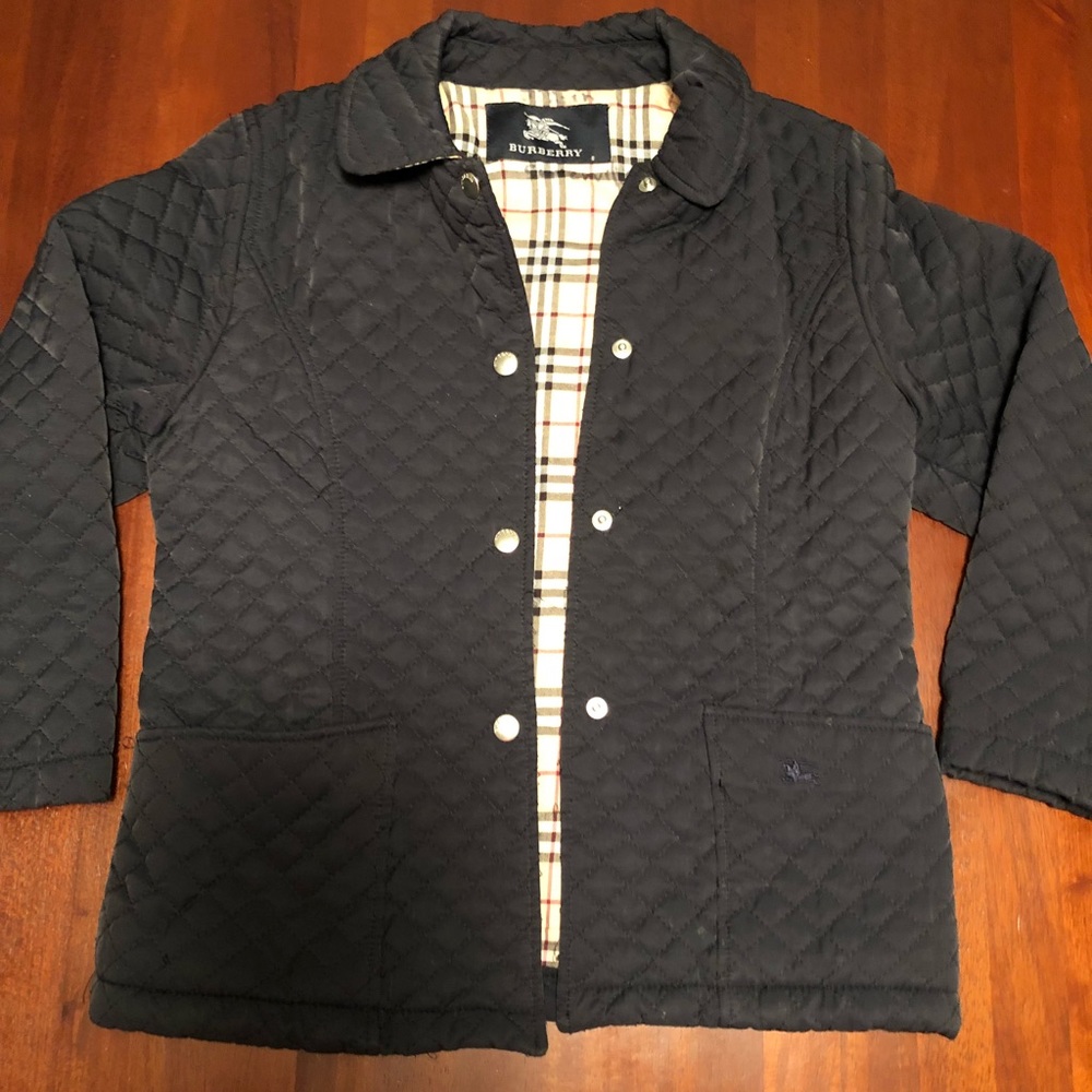 Girl’s Burberry Navy quilted jacket